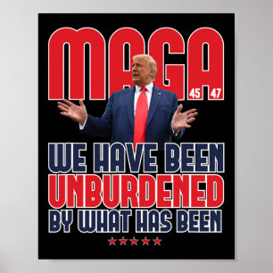 Póster Mega Trump 2024 47 presidente sin cargas Meme Des