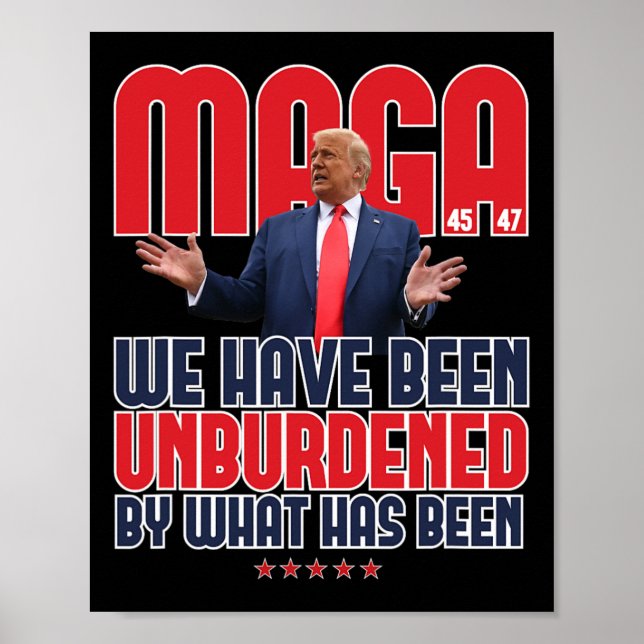 Póster Mega Trump 2024 47 presidente sin cargas Meme Des (Frente)