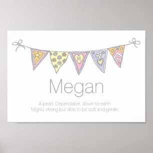 Póster Megan chicas nombre y significado poster de buntin