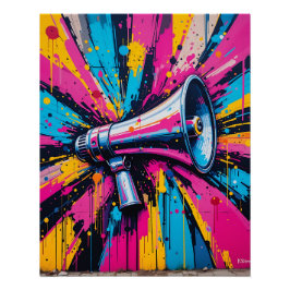 Póster Megaphone Madness: Bold Street Art Energy
