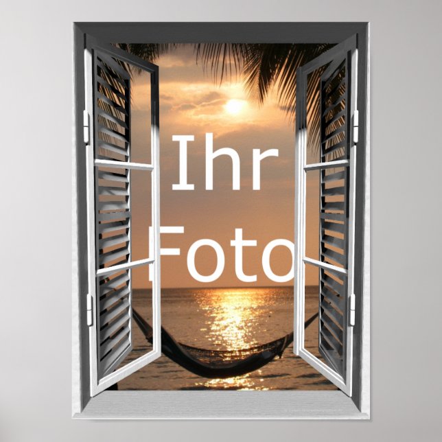 Póster Mein Fensterblick Hochformat (Frente)
