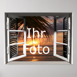 Póster Mein Fensterblick Querformat