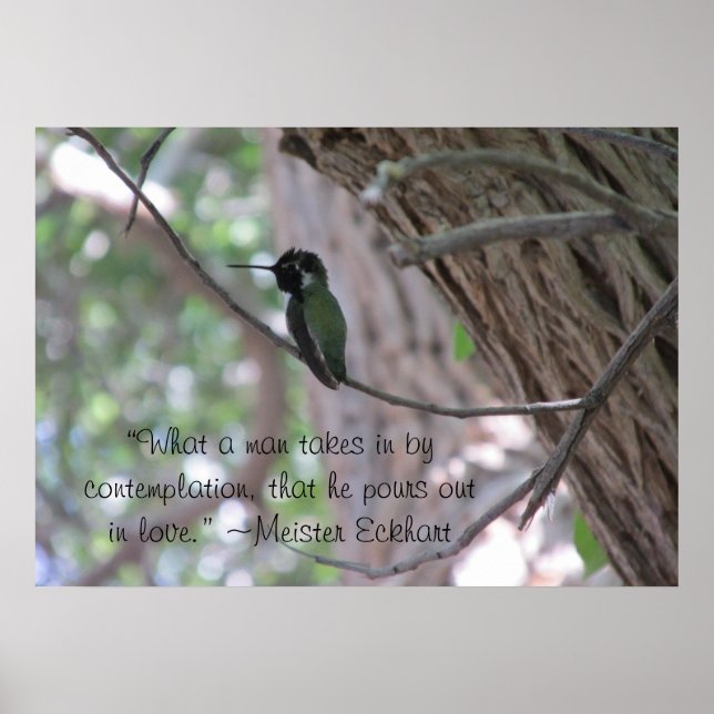Póster Meister Eckhart Contemplation Quote Poster (Frente)