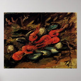 Póster Mejillones y camarones por Vincent van Gogh