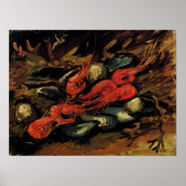 Póster Mejillones y camarones por Vincent van Gogh