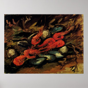 Póster Mejillones y camarones por Vincent van Gogh