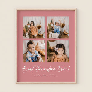 Póster Mejor Abuela Verde Hasta Cuatro Foto