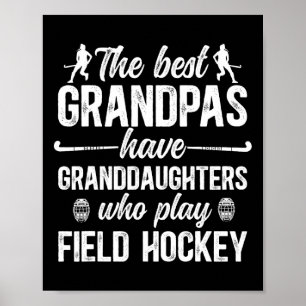 Póster Mejor abuelo de hockey sobre hierba jugador de hoc