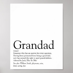 Póster Mejor Abuelo del Mundo Definición