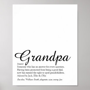 Póster Mejor abuelo del mundo Definición