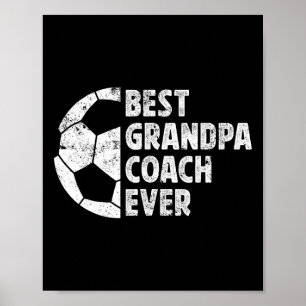 Póster Mejor Abuelo Entrenador Fútbol Abuelo De Un Jugado