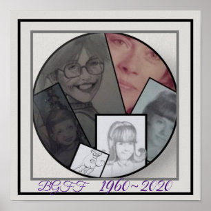 Póster Mejor amigo Chica para siempre en un