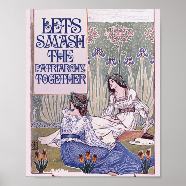 Póster Mejor Amigo Feminista Destrozemos el patriarcado (Frente)