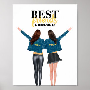 Póster Mejor Amigos de BFF Forever Jean Jacket