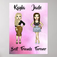 Mejor Amigos para siempre Blonde Brunette Alta Mod