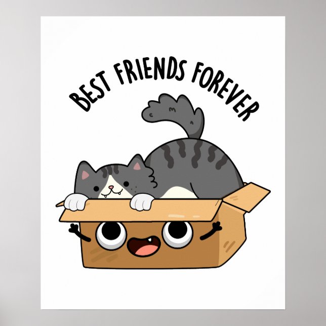Póster Mejor Amigos Para Siempre Funny BFF Pun (Frente)