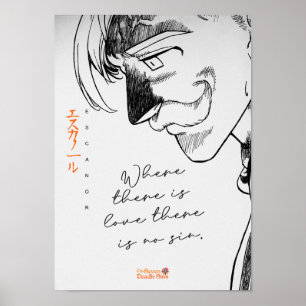 Póster Mejor Anime cita sobre amor y pecado