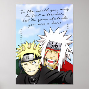 Póster Mejor Anime cita sobre profesor y estudiante