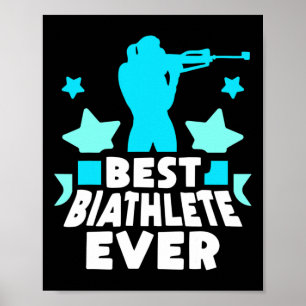 Póster Mejor Biatleta de Biatlón Deportivo