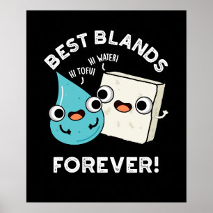 Póster Mejor Blands Para Siempre Funny BFF Pun Dark BG