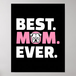 Póster Mejor Bulldog de mamá de todos los tiempos Regal