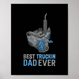 Póster Mejor camionero de camionetas papá camionero