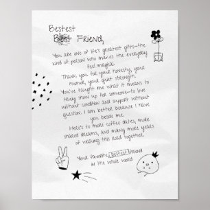 Póster Mejor carta de amigo