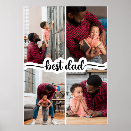 Póster Mejor Collage de fotos personalizado de papá 4