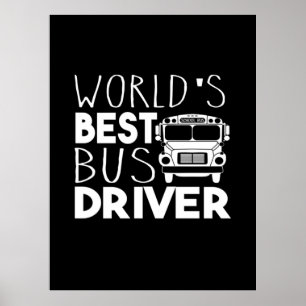 Póster Mejor Conductor de Autobuses del Mundo