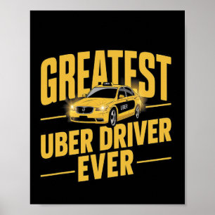 Póster Mejor Conductor Uber Cada Vez Más Funny 1