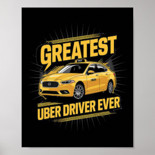 Póster Mejor Conductor Uber Cada Vez Más Funny 1