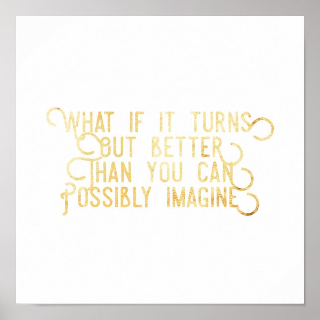 Póster Mejor De Lo Que Se Puede Imaginar: Poster (Frente)