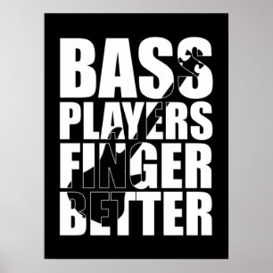 Póster Mejor dedos de los jugadores de Bass