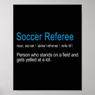 Póster Mejor definición de árbitro de fútbol divertido y