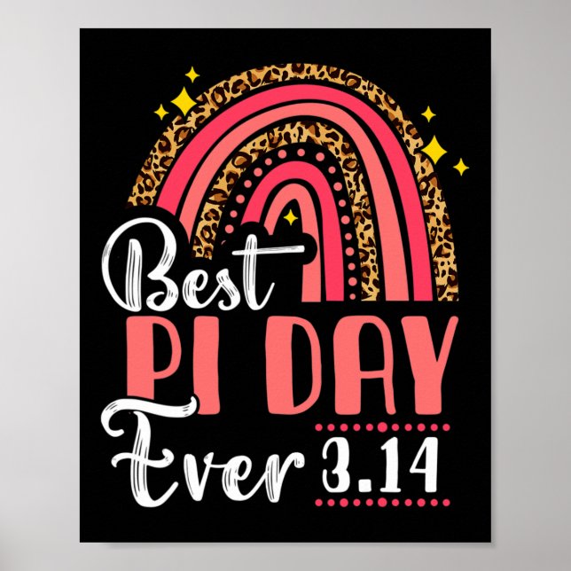Póster Mejor Día Pi Regalos Matemáticos De Maestros Estud (Frente)