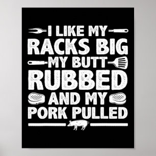 Póster Mejor Diseño Bbq Para Hombres Mujeres Bbq Fumador 