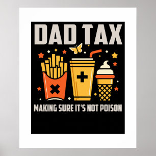 Póster Mejor Diseño de Impuestos para Hombres Día del Pad