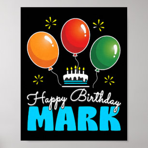 Póster Mejor Diseño Personalizado De Cumpleaños Para Mark