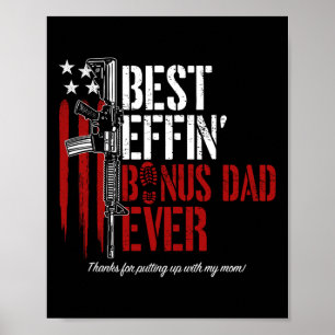 Póster Mejor Effin Bonus Papá Nunca Papi Derechos De Arma