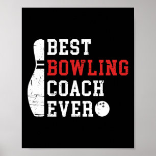 Póster Mejor Entrenador de Bowling, entrenador de Bowling