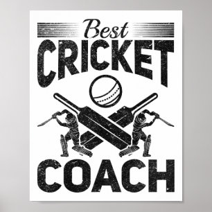 Póster Mejor Entrenador de Cricket - Jugador de Cricket