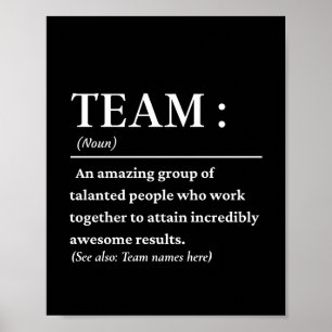 Póster Mejor equipo de definición de equipo personalizado