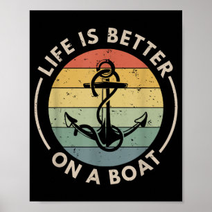 Póster Mejor es navegar en barco en barco