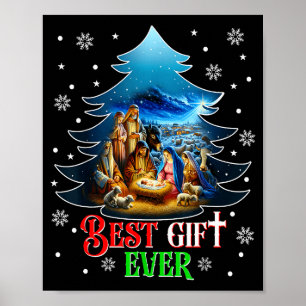 Póster Mejor escena de la Natividad de Jesús en Navidad