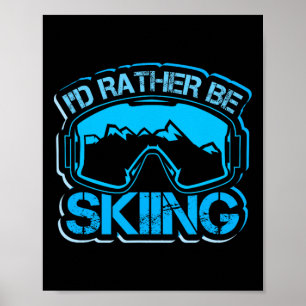 Póster Mejor Esquiando Bromas Invierno Montaña Nieve De