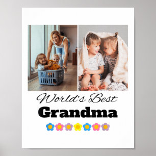 Póster Mejor foto de la abuela del mundo personalizado -