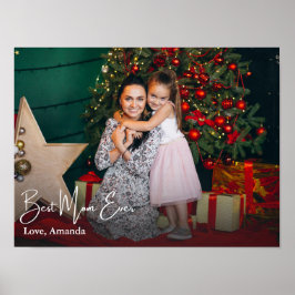 Póster Mejor foto de mamá siempre simple Personalizado