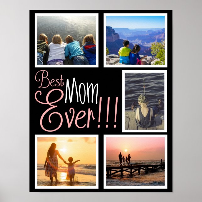 Póster Mejor foto del Día de la Madre de Mamá (Frente)