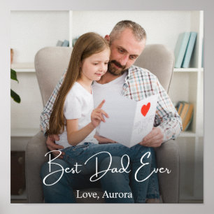 Póster Mejor foto personalizada de papá