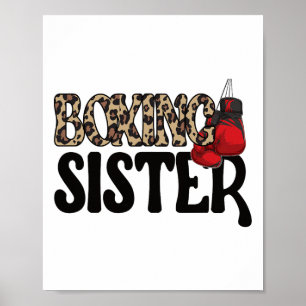 Póster Mejor hermana de boxeo orgullosa hermana de boxeo
